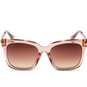 Diff Eyewear Hailey Oversized Sunglasses- Nude Crystal Brown Gradient
